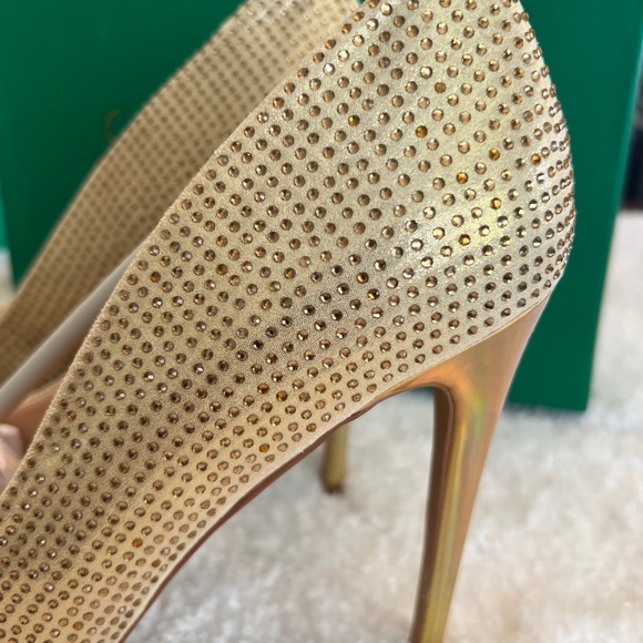 Lauren Lorraine Gold Rhinestone Heels - Picture 8 of 9